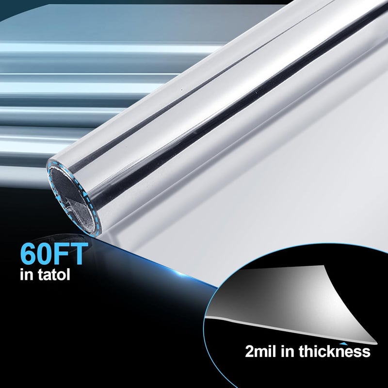 Ghguole Highly Reflective Mylar Film Roll 4FT x 60FT,2 Mil Silver,for Outdoor Indoor Grow,Room Decoration,Scene Arrangement, Art Photography - Image 5